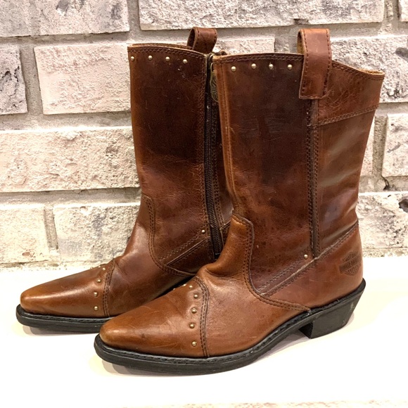 Harley-Davidson Shoes - Harley Davidson Western Chestnut Boots, Size 5